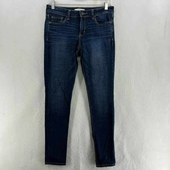 Abercrombie & Fitch Denim - Abercombie & Fitch Jeans Womens 4S Blue Dark Wash Skinny Slim Fit Stretch Denim